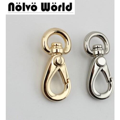 30pcs inside 10mm die-casting Small hook trigger snap hook swivel clasp lobster claws swivel hooks for bags