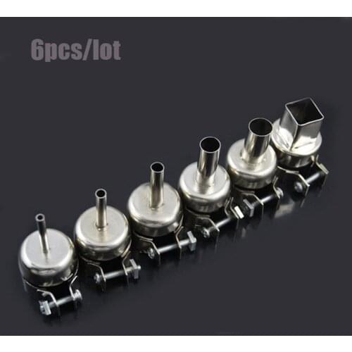 6pcs/lot Round BGA Nozzle 3/4/5/8/10/12mm universal 858 BGA soldering station HOT AIR GUN for AOYUE ATTEN SAIKE