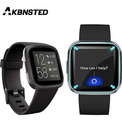 AKBNSTED 5D HD Watch Screen Hot Bending Film For Fitbit Versa/Versa 2/Versa 3/Versa Lite/Sense Smart Watch Protective Film