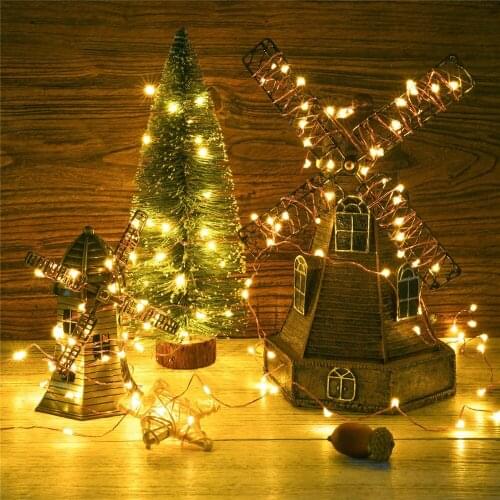 10 20LEDs Copper Wire String Light Battery Operated Indoor Fairy String Lights for Christmas Tree Wedding Party Decoration 50pcs