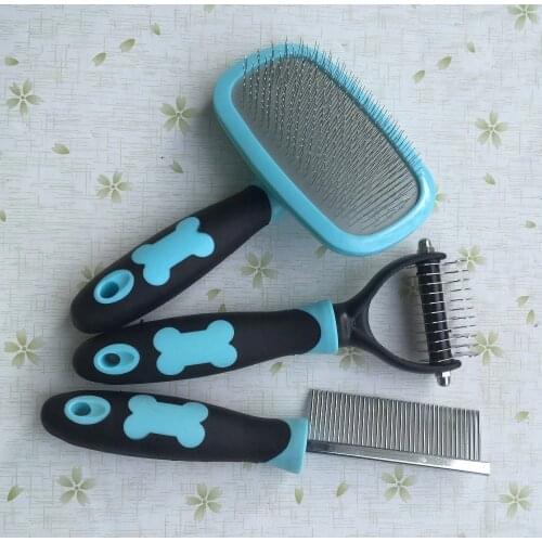 Pet grooming tools pet comb, Rake Comb and pin brush kit3