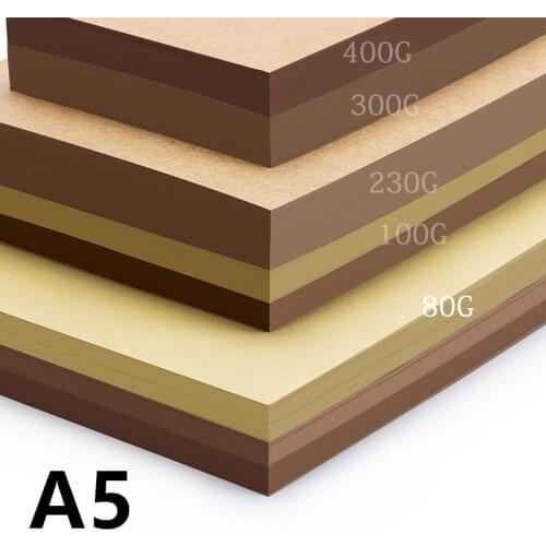 50pcs A5 Kraft paper Hard Kraft Paper DIY Handmake Card Making Craft Paper Thick Paperboard Cardboard
