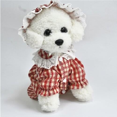 Summer Cat Dog Shirt + Hat Small Dog Clothes Outfit Garment Puppy Apparel Yorkshire Pomeranian maltese Dachshund Poodle Clothing