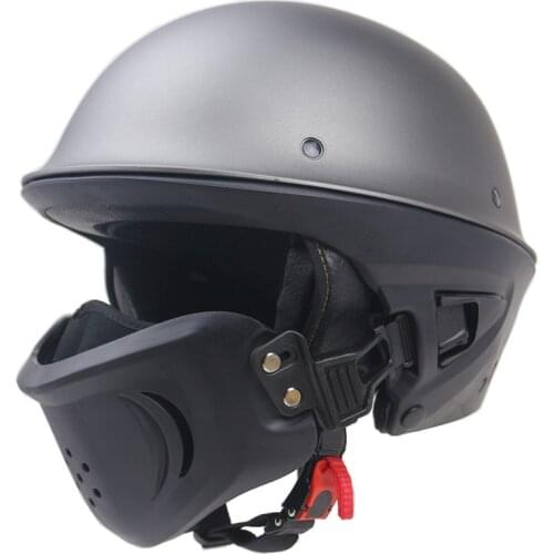 Rogue Helmet Heavy Moto Helmets For Harley Retro Removable 3/4 Face Mask Multifunctional Helm Motorcycle Accessories