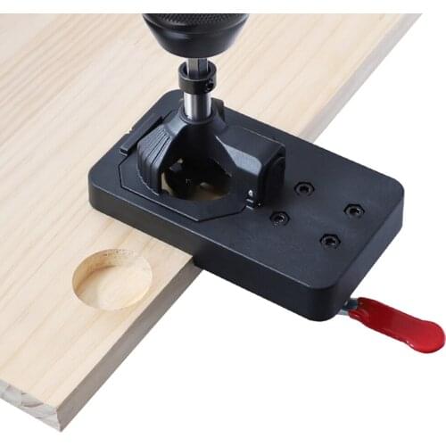 Woodworking Hole Drilling Guide Locator 35mm Hinge Boring Jig with Fixture ABS Hole Opener Template Door Cabinets