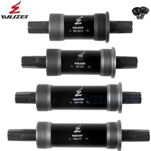 WUZEI 103/113/116/118/120/127.5mm Bicycle Bottom Bracket With Screw 68/80/100mm MTB Parts BB for Square Tapered Spindle Crankse