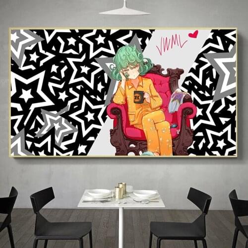 One Punch Man Anime Art Prints Original Design Anime Wall Art Print,50 x 70 cm,No Frame