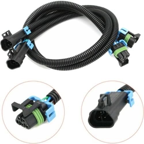 Pair 24 inch Oxygen O2 Sensor Extension Wire Harness for Camaro Corvette LS2 LS3 LS7 L99 LTT 213-4408, 213-1694