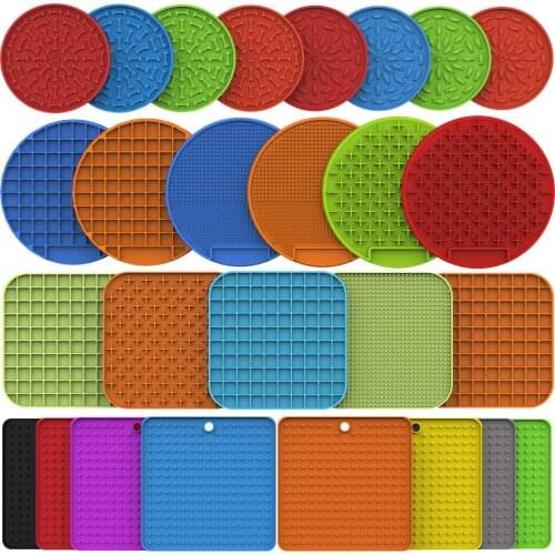 Pet Supplies Suction Cup Licking Mat dog accessories Mat Silicone Slow Food Mat Slow Food Mat Dog Licking Plate Mat
