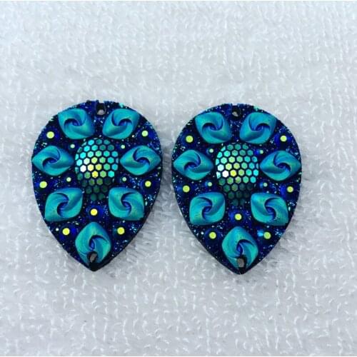 30PCS AB Color Sew On Rhinestone buttons Shiny Drop Resin Crystals Stones Strass DIY -T081*5