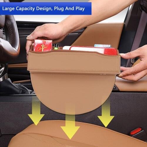 QHCP Car Seat Gap Storage Box Seat Crevice Bags Organizer Stowing Tidying Leather For Lexus RX NX ES IS LS UX Interior Accessory