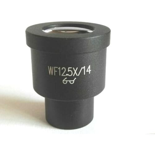 WF12.5X 14mm Optical Wide Angle High Eyepiont Metallurgical Biological Microscope Eyepiece Lens with Mounting Size 23.2mm
