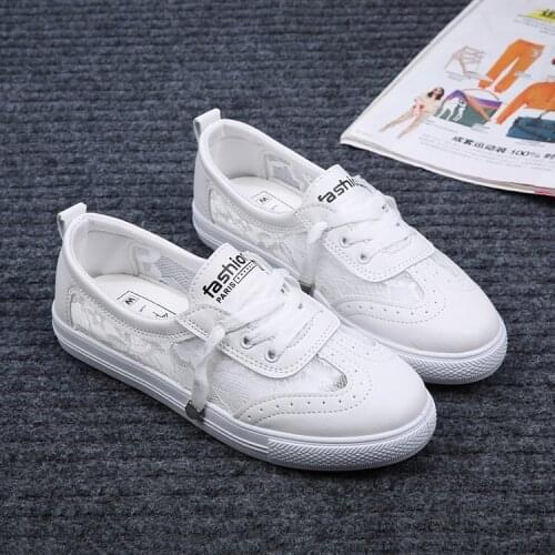 Small White Shoes Womens Mesh Breathable Shoes 2021 New Summer Student Shoes Flat Casual Single Shoes Lazy Shoes