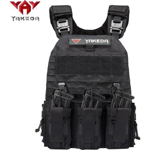 YAKEDA quick release lightweight military molle modular soft hard armor tactical plate carrier vest with cummerbund pouches
