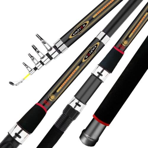 1.8m-3.6m Spinning Rod Rock Wedkarstwo Poles Telescopic Fishing Olta with Wheel Set Ultrashort Fishing Tackle Distance Peche