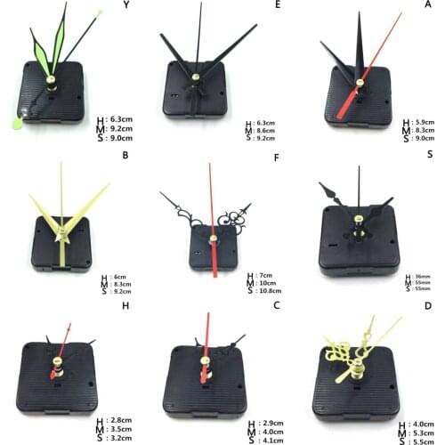 New Hanging DIY Quartz Watch Silent Wall Clock Movement Quartz repair Movement Clock Mechanism Parts with needles 1 set