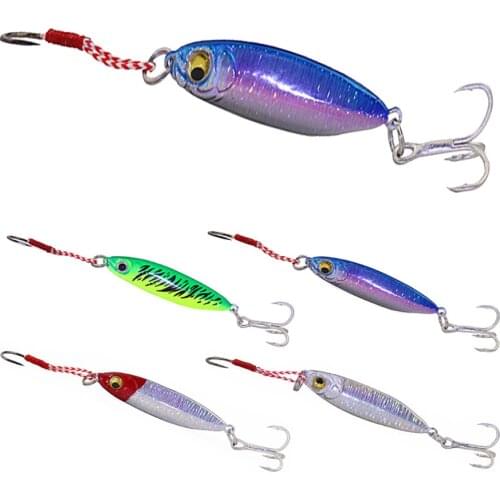 1PCS 10G/15G/20G/30G Spoon Spinner Fishing Lures 3D Eyes Metal Jig Sinking Treble Hook Artificial Hard Bait Fishing Tackle