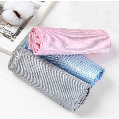 1Pcs Microfiber Cleaning Towel 3 Size Soft No Trace Absorbable Wipe Glass Cloth No Lint Window Car Rag Kitchen Cleaning Cloth