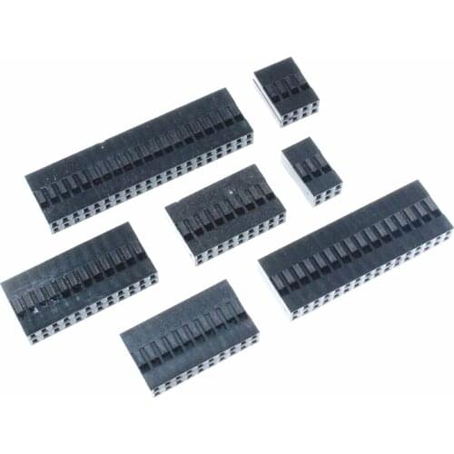 20pcs 2.54mm 2x2/3/4/5/7/8/9/10Pin Double base Pitch Double Row Connector Shell Plug Jumper Wire Cable Pin Header