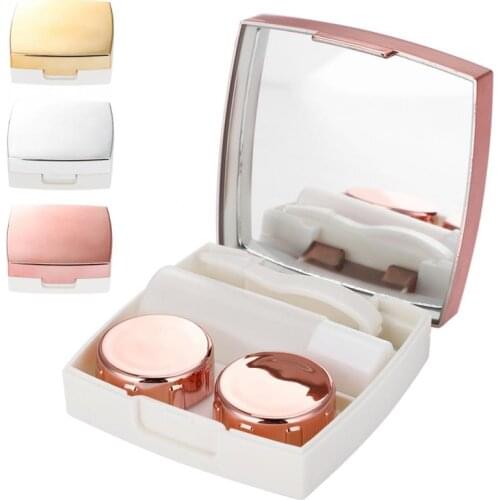 2021 Travel Portable Plastic Contact Lens Case For Men And Women Container Holder Lenses Eye Lashes Storage Box Make Up Tools