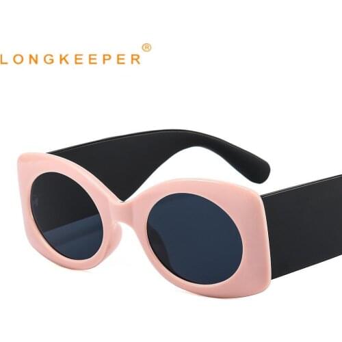 2021 Fashion Square Sunglasses Women Vintage Brand Designer Colorful Oval Lens Eyewear Men Wide Legs Sun Glasses Shades UV400