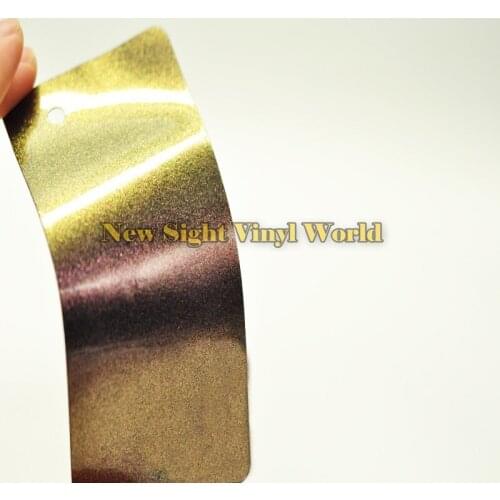 3 Layers Gold Purple Glossy Chameleon Diamond Glitter Vinyl Film Sticker Bubble Free For Car Size:1.52*20M(5ft X 65ft)