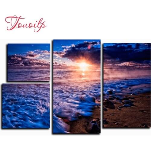 4pcs,Full,square&round Sunset Diamond Embroidery,5D,diy Diamond Painting,Cross Stitch,3D,Diamond Mosaic,diamond pattern,Crafts