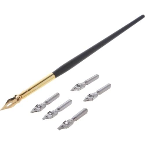 Fountain Pen Calligraphy Drawing Dip Ink Nib Pen Set Signature Writing Antique Elegant Gifts