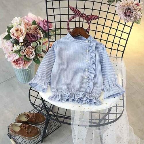 Baby Girl Blouse Spring Autumn Kids toddler long sleeve blouses Girls Shirts tops children clothes solid bowties