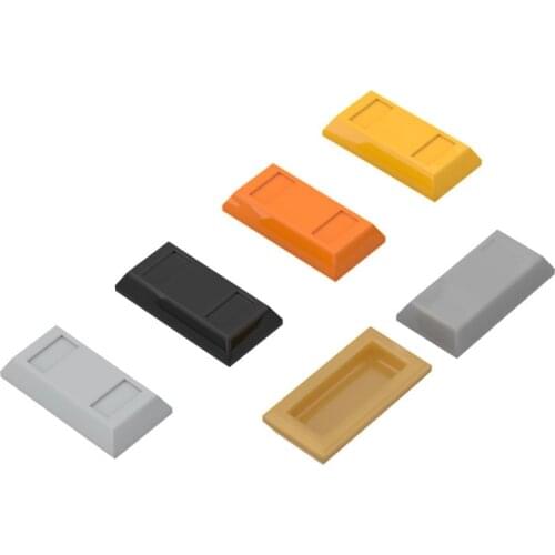 BZB MOC 99563 1x2 Glossy Golden Brick Decoration Creative Building Block Model Kids DIY High-tech Brick Parts Toy Best Gift