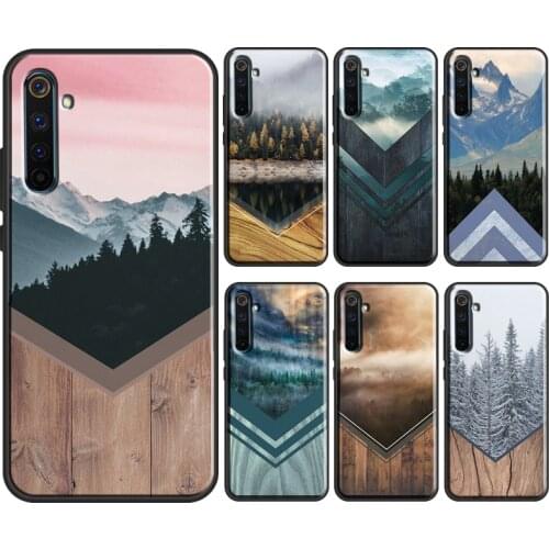 Forest Geometry Wood Nature Case For OPPO Realme 8 Pro 6 7 Q3 Pro GT Neo C21 C11 C3 Cover For OnePlus 8T 8 9 Pro Nord