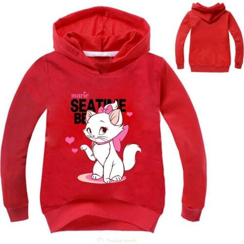 Spring Autumn Baby Boys Sweatshirt Children Girls Cartoon The Aristocats Print Long Sleeve T Shirts Clothing Hoodies Kid Clothes