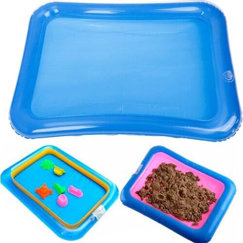 Kids Beach Sandbox Magic Play Sand Inflatable Sand Toy Tray Childrens Education
