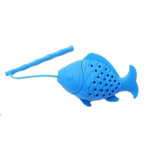 Home Silicone Fish Tea Leaf Infuser Spice Herbal Strainer Filter Diffuser