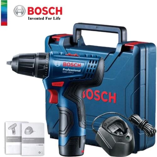 Original BOSCH GSR 120-LI Electric Drill 12V Rechargeable Cordless Electric Drill Household Power Tool Screwdriver Hand Drill