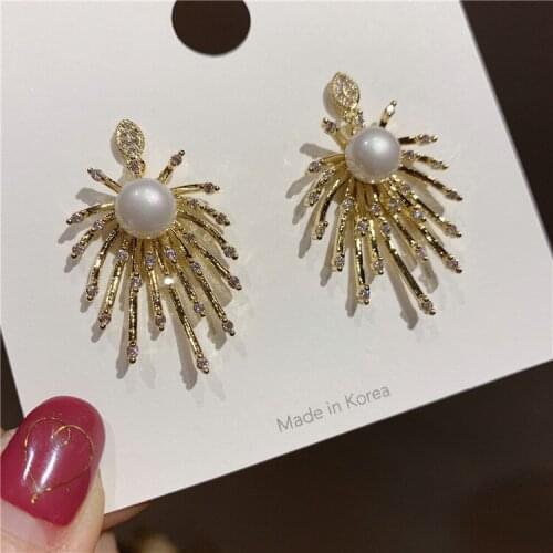 New Fashion Zirconia Pearl Jewellery Earings For Women