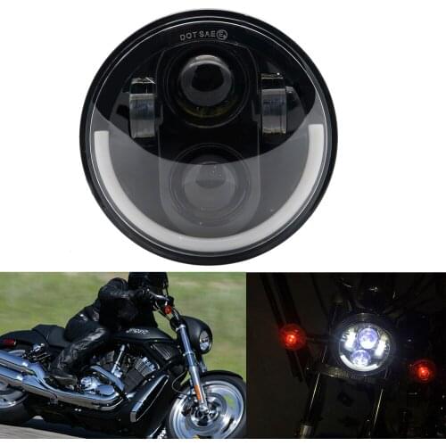 Headlight 5.75 Inch Motorcycle Projector Motor Led Halo Headlight For Honda VTX 1300 1800