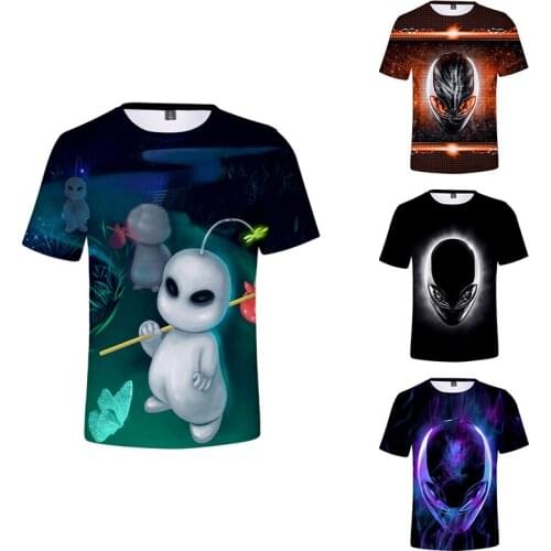 Funny ET Alien 3d T Shirts Costume Summer Fashion Men Women T-shirt Short Sleeve 3D T-shirts Homme Tee Shirt Sweatshirts Top 4XL