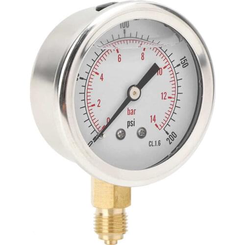 Tyre Pressure Meter TS-PGG604-14bar 1/4BSP Y60 Radial Pressure Gauge for Industry Household Pressure Measurement