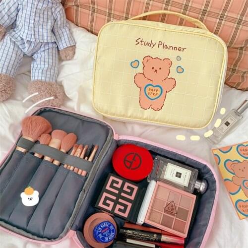 Cosmetic Bag For Women Make Up Pencil Cases Organizers 2021 New Trendy Girls Multi-function Large-capacity Cute Kawaii Portable