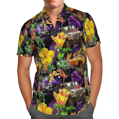 Beautiful Flower 3D Print Summer Beach Shirt Mens Hawaiian Shirt Fashion Short Sleeved Shirt Oversized Streetwear Harajuku Tops