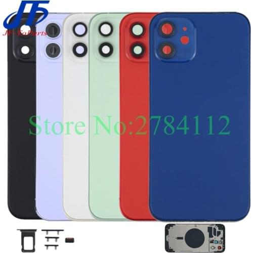 Best Quality For iPhone 12 Mini Pro Max 12Pro Back Glass Middle Frame Chassis Full Housing Assembly Battery Cover door