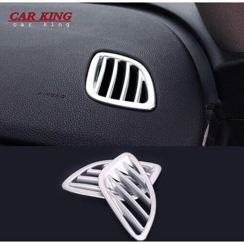 2PCS ABS Matte Car Dashboard Front Small Air Conditioner Outlet AC Vent Cover Trim styling for Buick Encore Opel Mokka 2016 2017