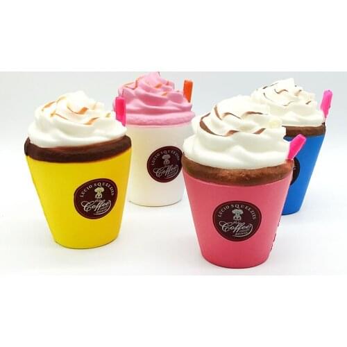 Cute Mock Milk Ice cream Soft squishy squishes Slow Rising Cream Scent Fun kids Gift AntiStress squish toys for children 10cm