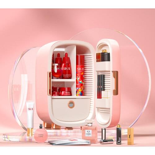 Skin Care Makeup Fridge mini Fridge for costmics Storage Cosmetic Cooler Refrigerator Cooling Mini Fridge 10L Refreshing