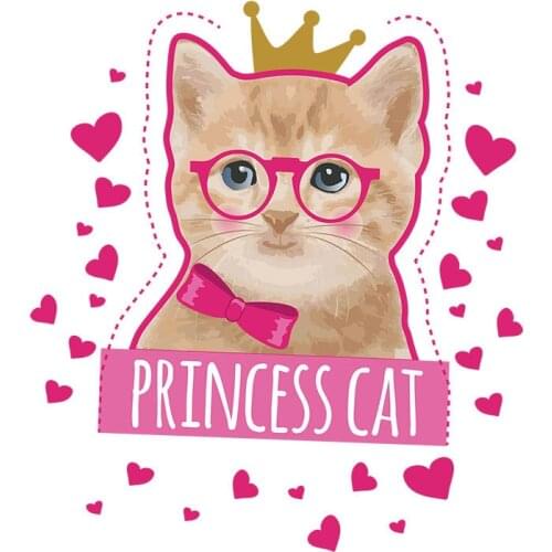 Cat Sticker For Clothes Clothing Patches Sweatshirts Tops DIY A-Level Washable Vinyl Thermal Iron