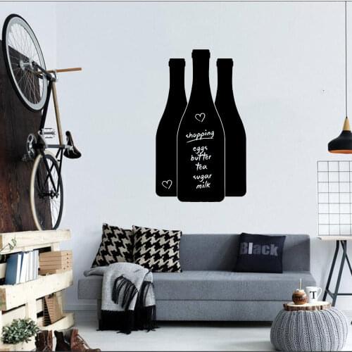 Wine Bottled Wall Decals Home Kitchen Vinyl Wall Stickers Art Design Wall Sticker Wine Bottle Modern Decor DW7323