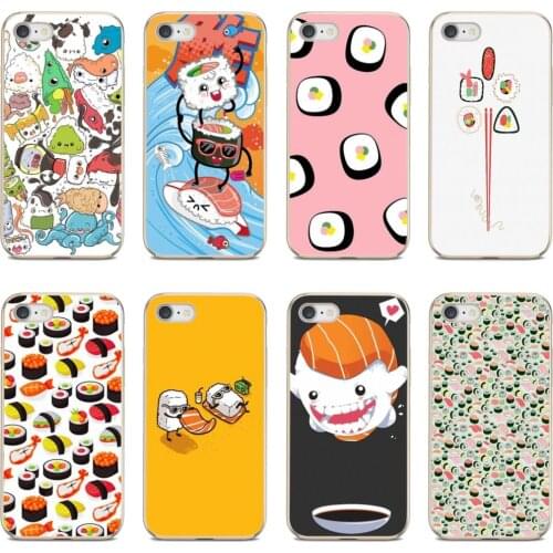 Types-of-Sushi-Print-Wallpaper For Huawei Mate 20 30 40 7 8 9 10 Lite Pro P Smart 2018 2019 Plus G7 G8 Soft Cover