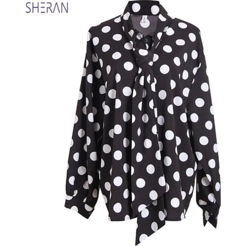 SHERAN Blouses With Tie