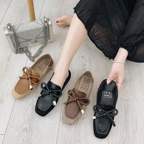 Low Heels Slip On Shoes Women Fashion Elegant Ladies Single Shoes Casual Loafers Female Lazy Shoes Comfortable U14-53
